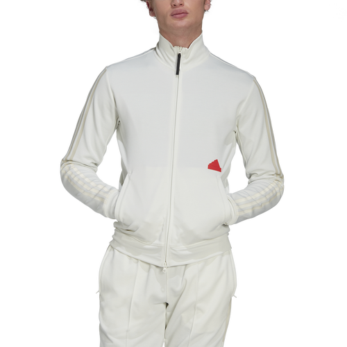 

adidas Mens adidas Fitted Track Top - Mens Off White/Off White Size XXL