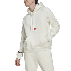 Men's - adidas Fleece Hoodie - Off White/Off White