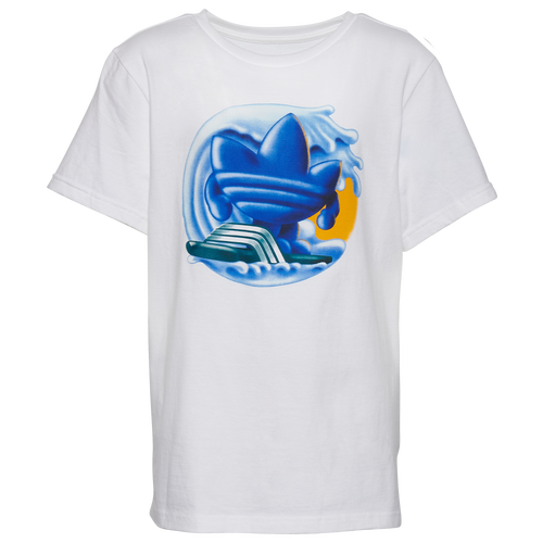 

adidas Originals adidas Originals Treffy Surf T-Shirt - Boys' Grade School White/Blue Size L