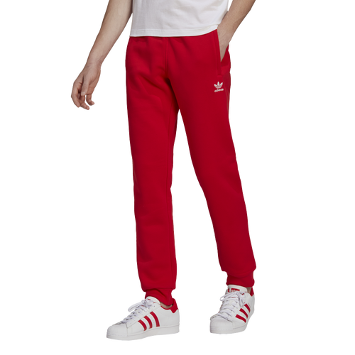 Shop Adidas Originals Adicolor Essentials Fleece Trefoil Pants In Vivid Red