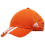 adidas 3 Stripe Structured Adjustable Cap - Adult Collegiate Orange