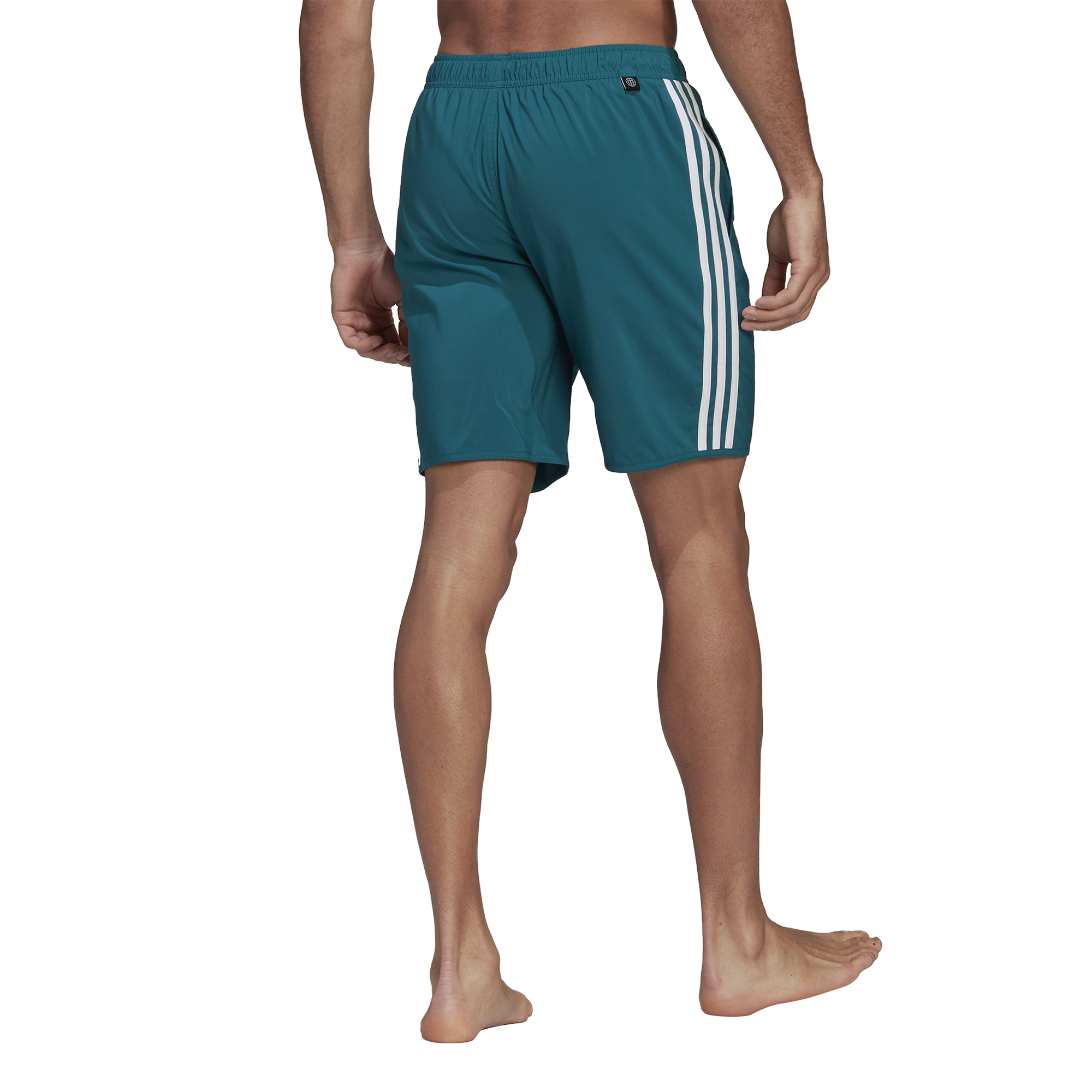 adidas classic length logo swim shorts
