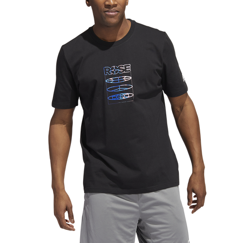 

adidas Mens adidas D Rose T-Shirt - Mens Black Size M