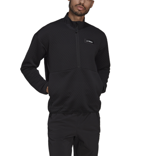 

adidas Mens adidas Utilitas Half Zip - Mens Black Size M