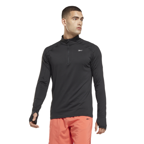 

Reebok Mens Reebok Running Quarter Zip - Mens Black Size L