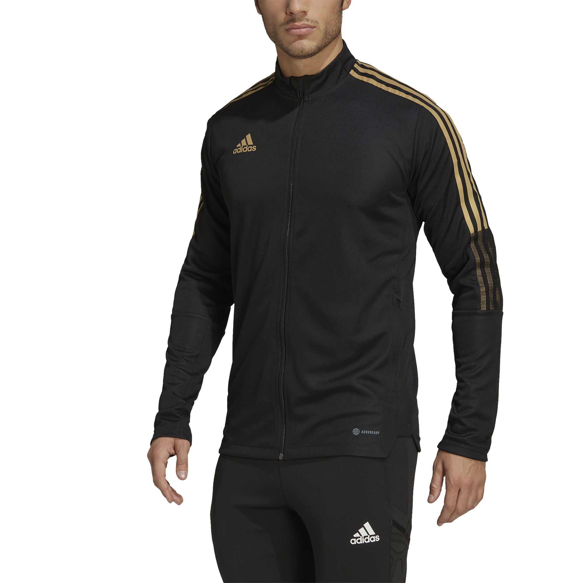 Mens black and store gold adidas shirt