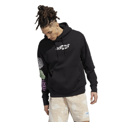 Men's - adidas Hypersport Hoodie - Black/Purple