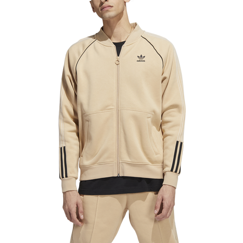 

adidas Originals Mens adidas Originals Fleece Superstar Jacket - Mens Beige Size S