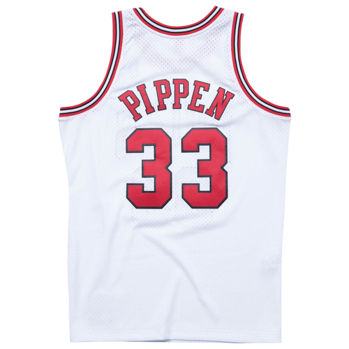 Men's Chicago Bulls Scottie Pippen Mitchell & Ness White Out Swingman Jersey