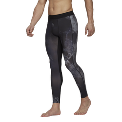 Men's - adidas Techfit Hi Long Tights - Multicolor/Black