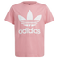 adidas Originals Trefoil Crewneck T-Shirt - Girls' Grade School Pink