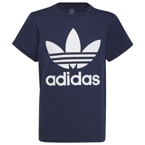 

Boys adidas Originals adidas Originals Trefoil Crewneck T-Shirt - Boys' Grade School Indigo Size M