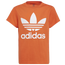 adidas Trefoil T-Shirt - Boys' Grade School Orange/White