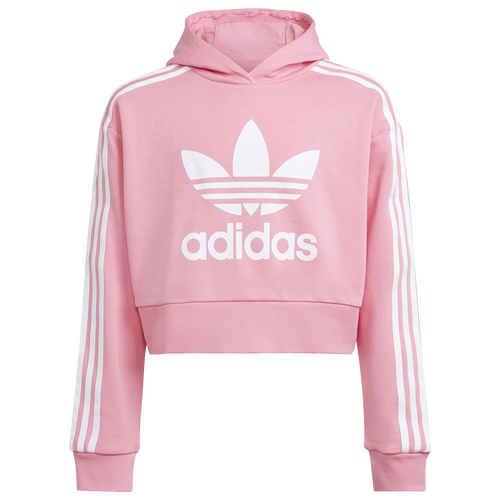 

adidas Originals adidas Originals Cropped Hoodie - Girls' Grade School Pink Size M