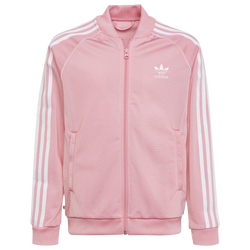 Girls' Grade School - adidas Originals All Over Printed Superstar Track Jacket - Pink