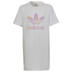 Girls' Grade School - adidas T-Shirt Dress - White/Black