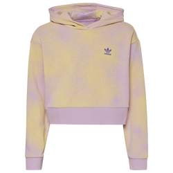 Girls' Grade School - adidas Cropped Hoodie - Purple/White