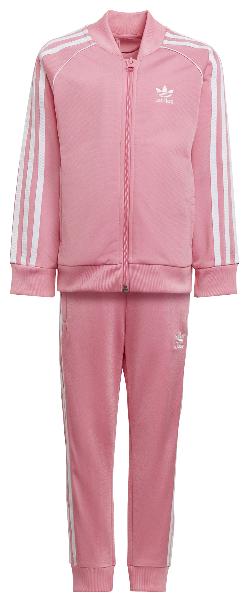 Adidas hot sale pink tracksuit