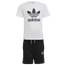 adidas T-Shirt and Shorts Set - Boys' Preschool White/Black