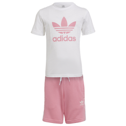 Boys' Preschool - adidas Originals T-Shirt and Shorts Set - White/Pink