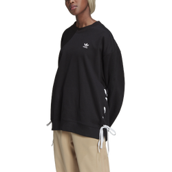 Women's - adidas Originals Always Original Laced Crew Sweatshirt - Black/White