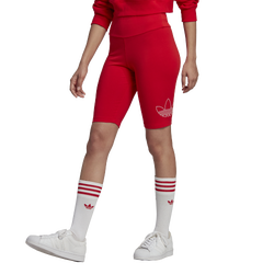 Women's - adidas Biker Shorts - Red
