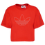 adidas Cropped T-Shirt - Women's Red/White