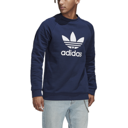Men's - adidas Adicolor Classics Trefoil Crewneck Sweatshirt - Black/Black/Black
