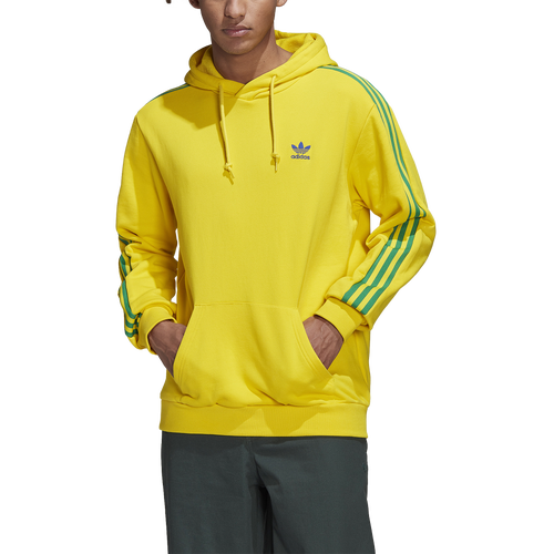 green adidas hoodie with yellow logo