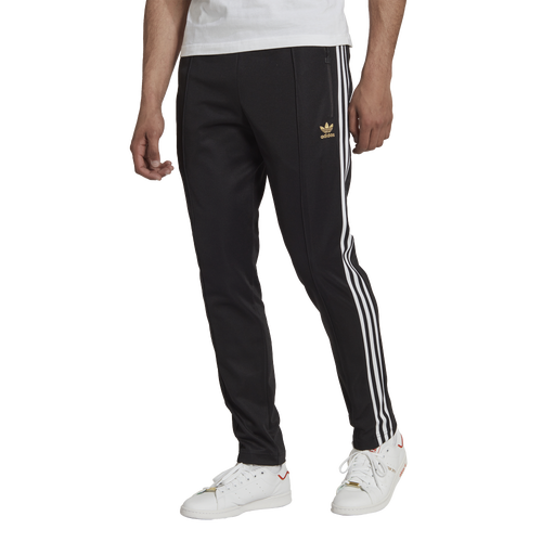 

adidas Originals Mens adidas Originals Beckenbauer Track Pants - Mens White/Gold Metallic/Black Size XL