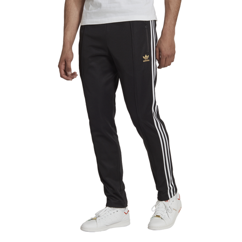 

adidas Originals Mens adidas Originals Beckenbauer Track Pants - Mens White/Gold Metallic/Black Size L