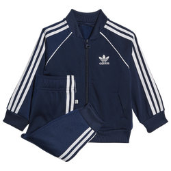 Boys' Toddler - adidas Originals Adicolor Superstar Full-Zip Track Suit - White/White/Gray