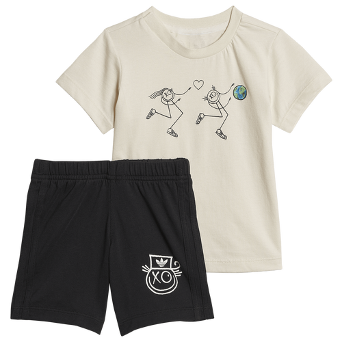 

Boys adidas Originals adidas Originals x André Saraiva Shorts and T-Shirt Set - Boys' Toddler White/Black Size 4T