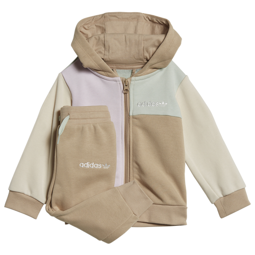 

adidas Originals adidas Originals Colorblock Full Zip Set - Boys' Toddler Beige Size 2T