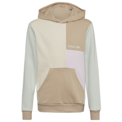 Boys' Grade School - adidas Originals Colorblock Hoodie - Wonder White/Linen Green/Magic Beige