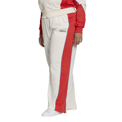 Women's - Plus Size - adidas Originals Adicolor Firebird Track Pants - White/Red