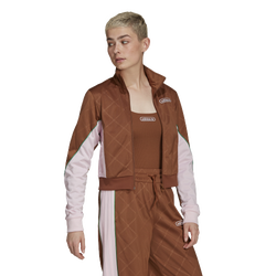 Women's - adidas Firebird Track Jacket - Brown/Pink