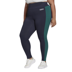Women's - adidas Plus Size Ink Leggings - Navy/Green