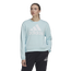 adidas BL French Terry Sweatshirt - Women's Almost Blue/White