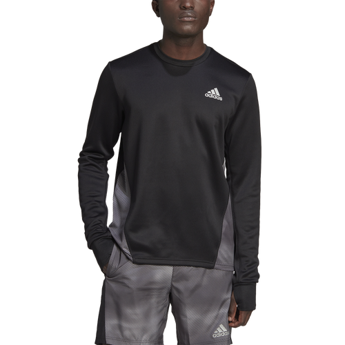 

adidas Mens adidas Own The Run Color Block Sweat Pullover - Mens Black/Grey Size M