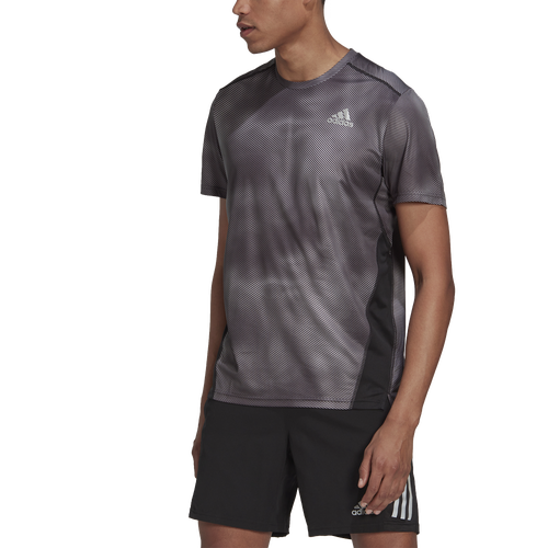 

adidas Mens adidas Own The Run Color Block T-Shirt - Mens Grey/Grey Size S