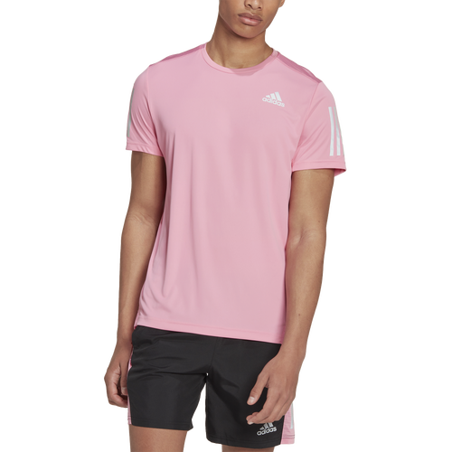 Adidas Originals Mens Adidas Own The Run Tshirt In Bliss Pink/reflective Silver ModeSens