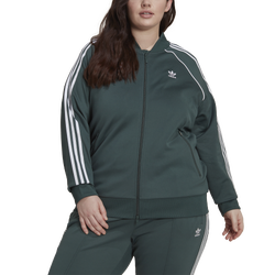 Women's - adidas Originals Superstar Track Top (Plus Size) - Mineral Green