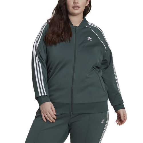 

adidas Originals Womens adidas Originals Superstar Track Top (Plus Size) - Womens Mineral Green Size 1X