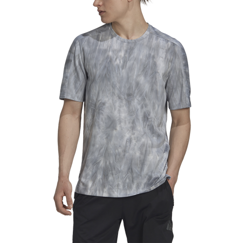 

adidas Mens adidas Workout Spray Dye Training T-Shirt - Mens Halo/White Size L