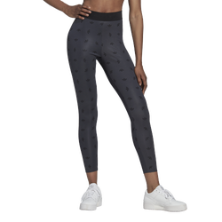 Women's - adidas Originals 7/8 High Waist All Over Print Leggings - Night Gray