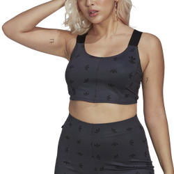 Women's - adidas Originals Allover Print Corset Top - Night Gray