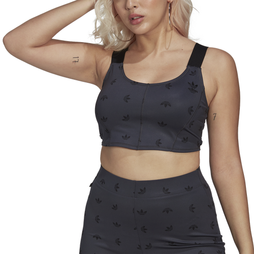 

adidas Originals Womens adidas Originals Allover Print Corset Top - Womens Night Gray Size M
