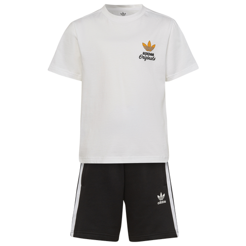 

adidas Boys adidas Treffy T-Shirt and Shorts Set - Boys' Preschool White/Black Size 4