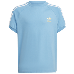 Boys' Grade School - adidas Originals Adicolor 3 Stripes T-Shirt - Blue/White